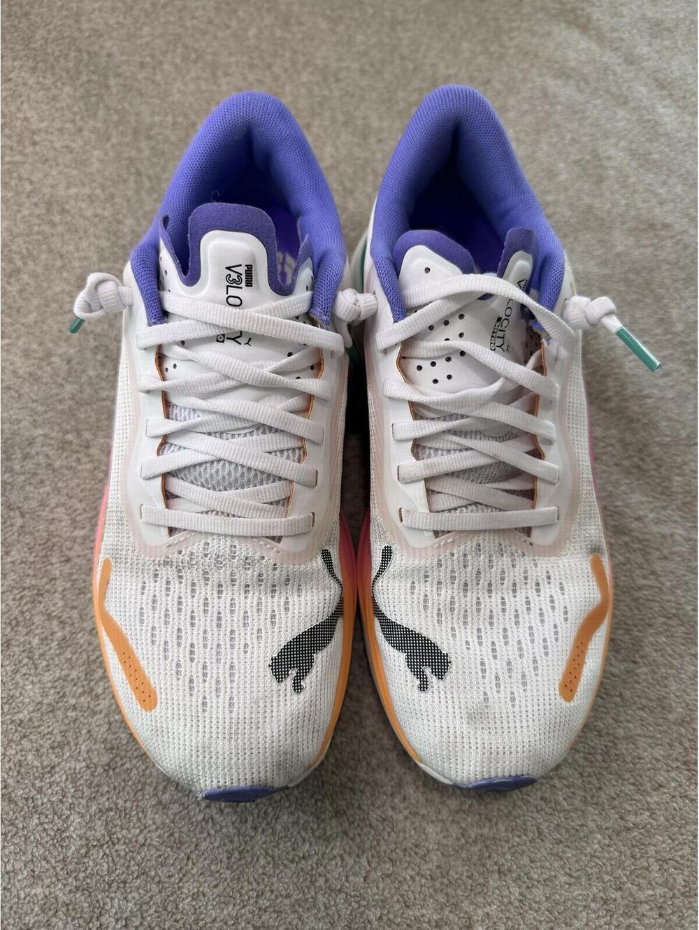 Puma Velocity Nitro 3 Formula 1 Women’s Running Shoes Size 6.5 White Purple